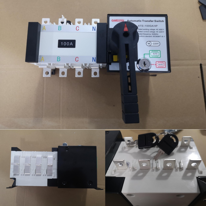 High Quality 3P 4P ATS 100A 250A 630A 1000A 1600A 3200A Changeover Switch Automatic with Indicate Light for Main Power