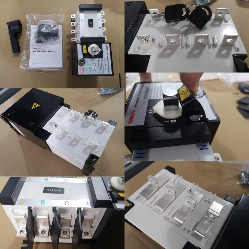 High Quality 3P 4P ATS 100A 250A 630A 1000A 1600A 3200A Changeover Switch Automatic with Indicate Light for Main Power