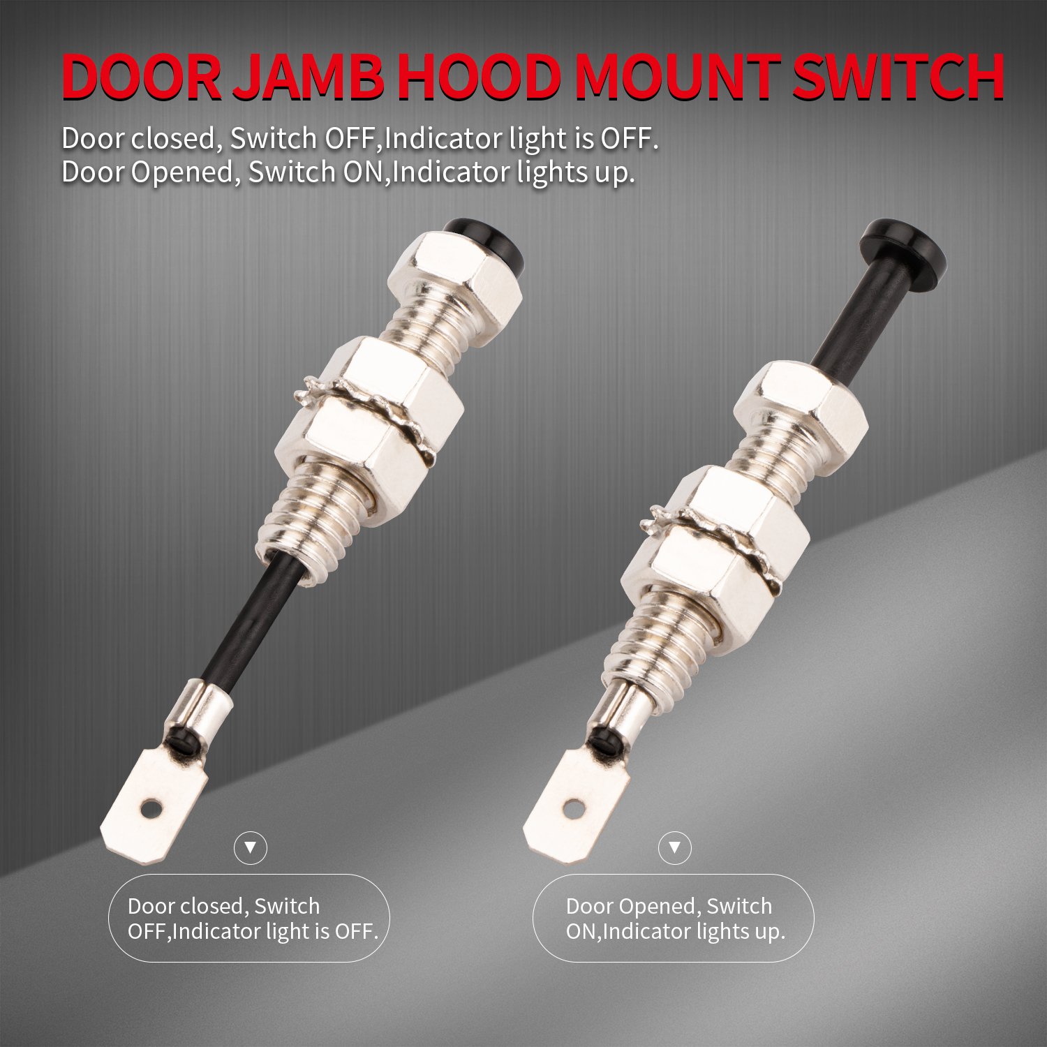 ON-(OFF) Momentary 12VDC 20A Auto Door Jamb Pin Switch for Automotive and Security Applications