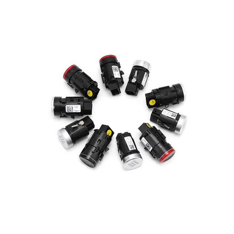 For Audi Car Ignition Switch and Black and Red Start Button Set for A3 A4 A5 A6 A7 Q5 Q8 Q7 Auto Switches