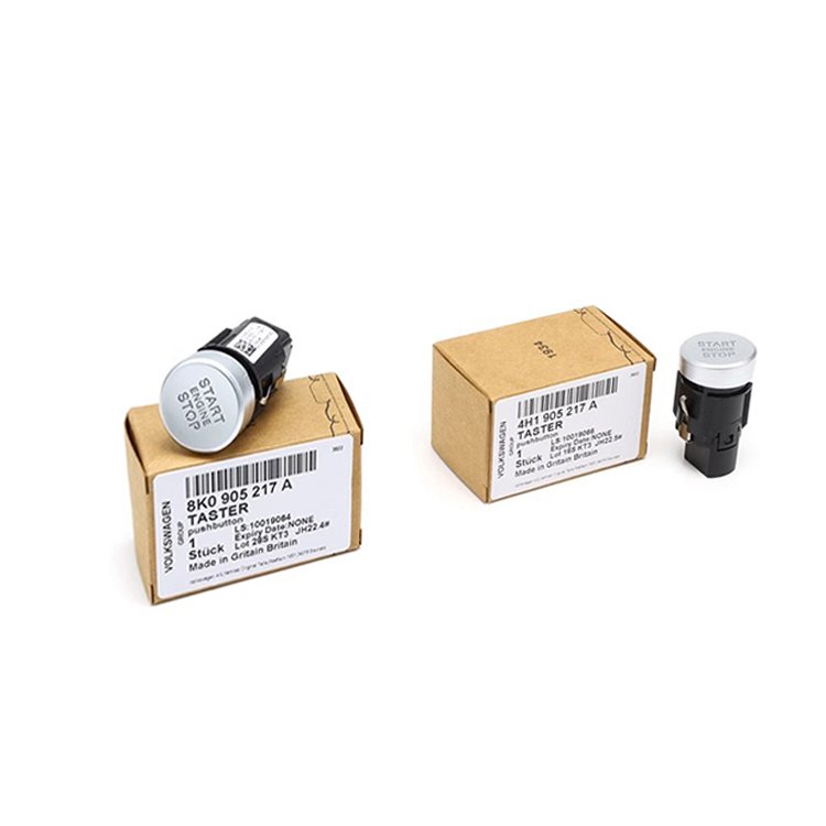 For Audi Car Ignition Switch and Black and Red Start Button Set for A3 A4 A5 A6 A7 Q5 Q8 Q7 Auto Switches
