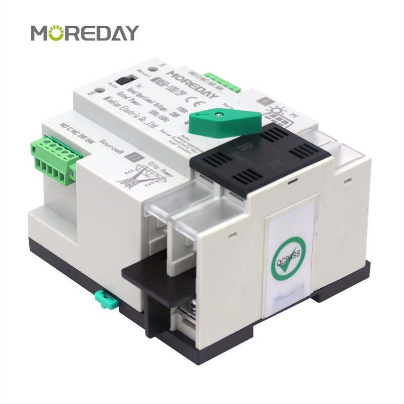 Dual Power ATS Automatic Transfer Switch for Photovoltaic MDQ5R-100/2P 3P 4P PV/Generator Type