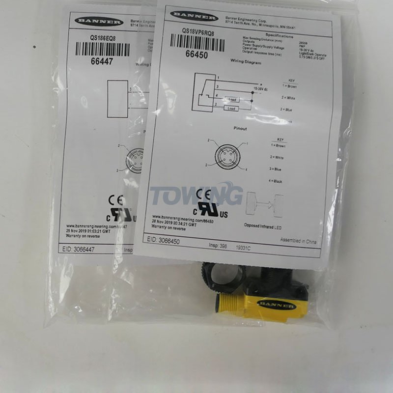 100% New and Original BANNER QS18VP6RQ8 Photoelectric Switch