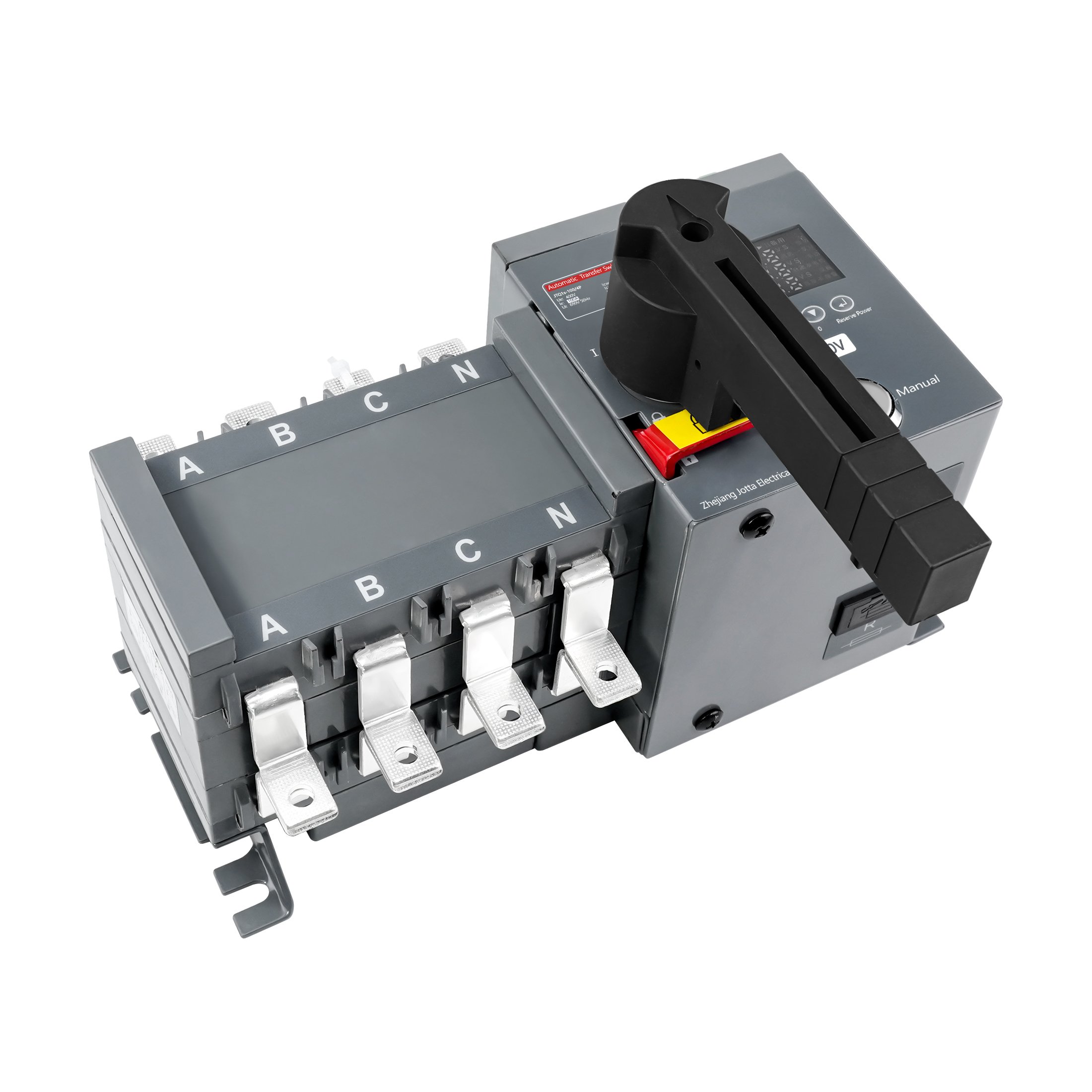 JOTTA JTQ1s Automatic Transfer Switch 4P 100A 220V/400V ATS With Fire Control Built-in Controller LCD Display