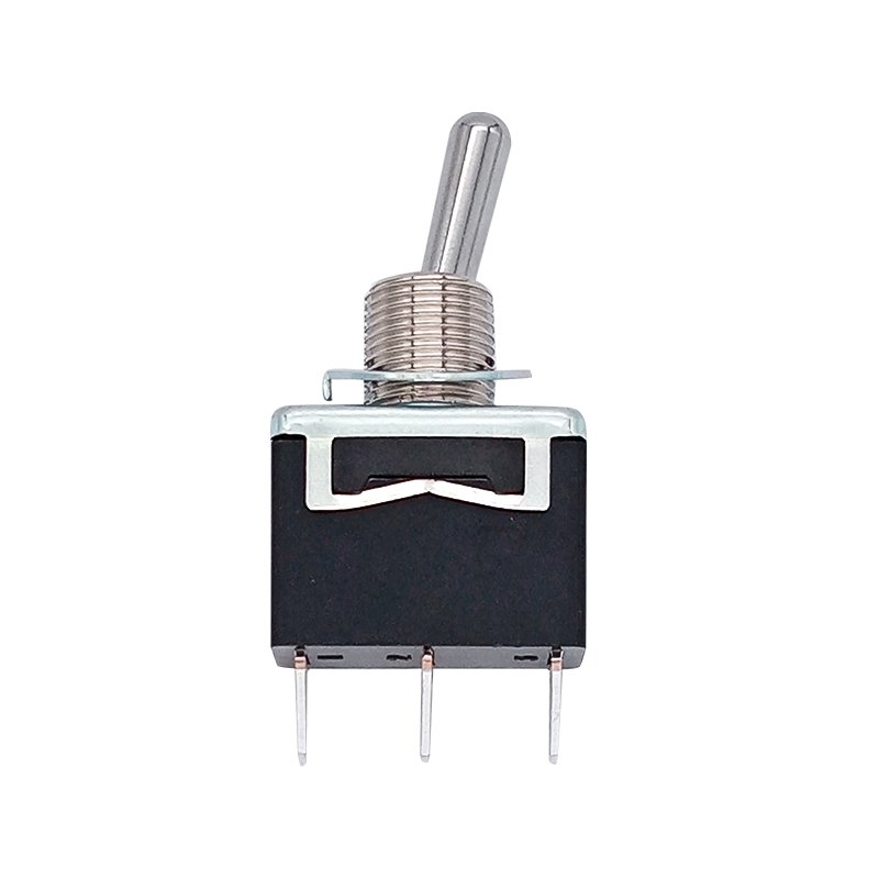 Heavy Duty 16A 250V 3Pin Toggle Switch with Spade Terminals (ON)-OFF-(ON) Function Made of Plastic