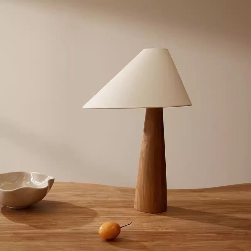 Solid Wood Floor Lamp Japanese Retro Wabi-Sabi Tea Room Living Room Bedroom Designer Log Wind Study Creative Landing