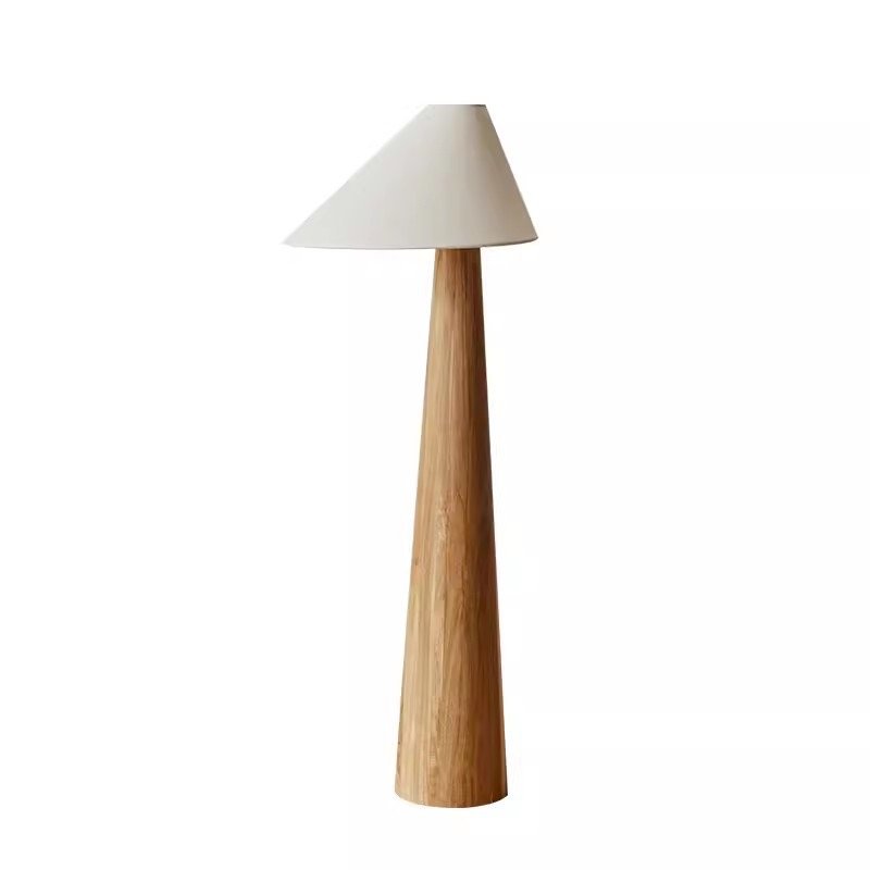 Solid Wood Floor Lamp Japanese Retro Wabi-Sabi Tea Room Living Room Bedroom Designer Log Wind Study Creative Landing
