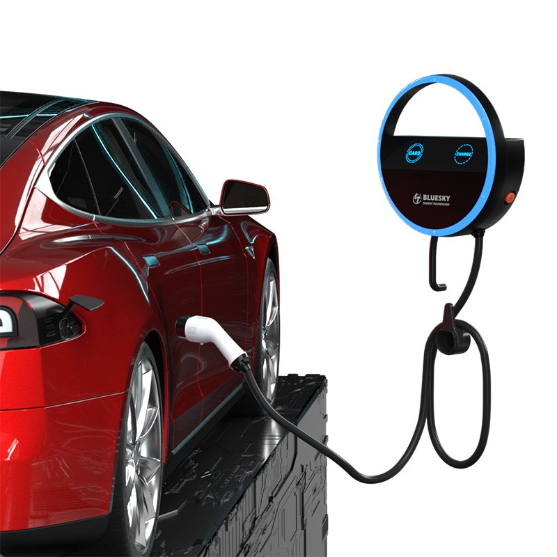 Bluesky 3.5kW Good Quality Fast Ac Charging Pile Ev Charger Station for Household Family Electric Vehicle Automotive