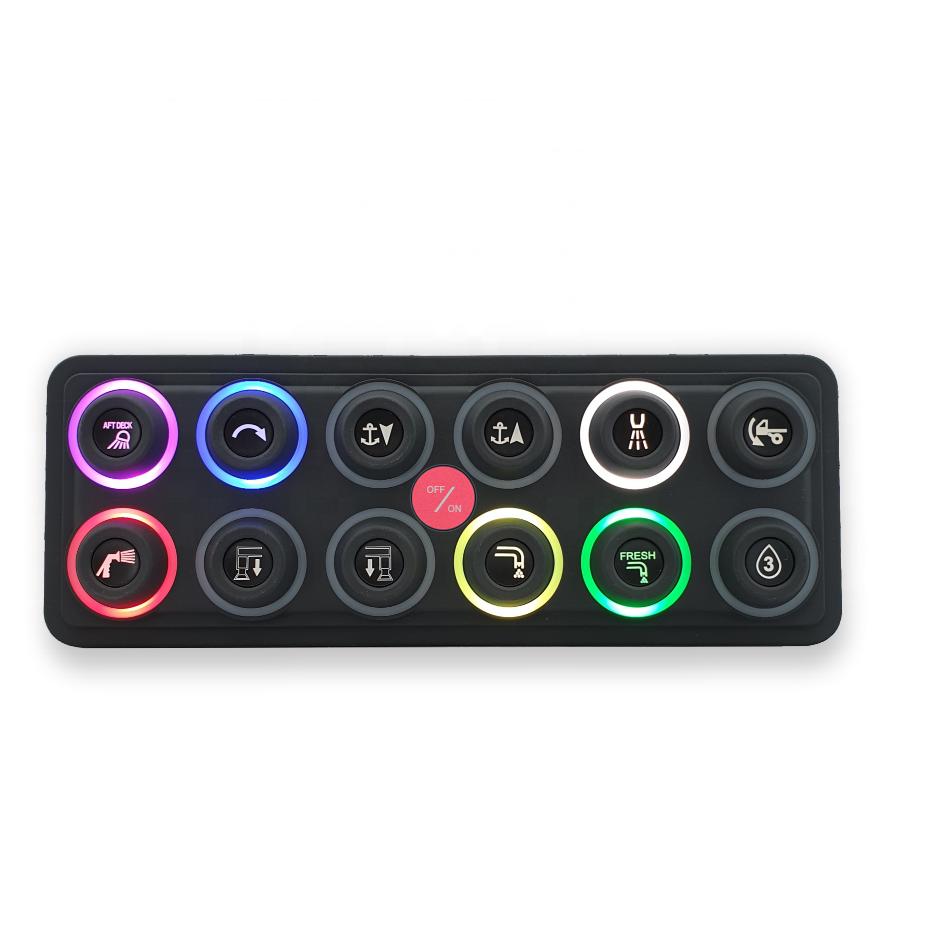Waterproof IP68 Universal Circuit Control System Relay Box12 Gang Switch Panel for Marine Car Truck Offroad ATV SUV