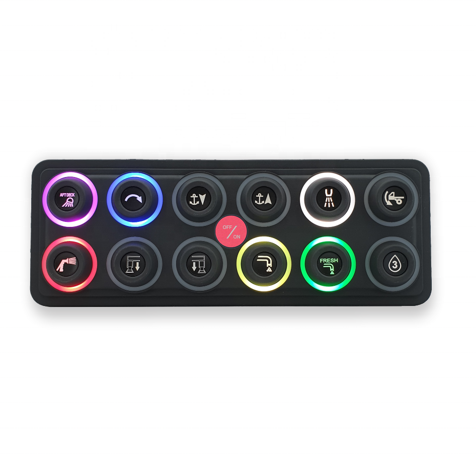 Waterproof IP68 Universal Circuit Control System Relay Box12 Gang Switch Panel for Marine Car Truck Offroad ATV SUV