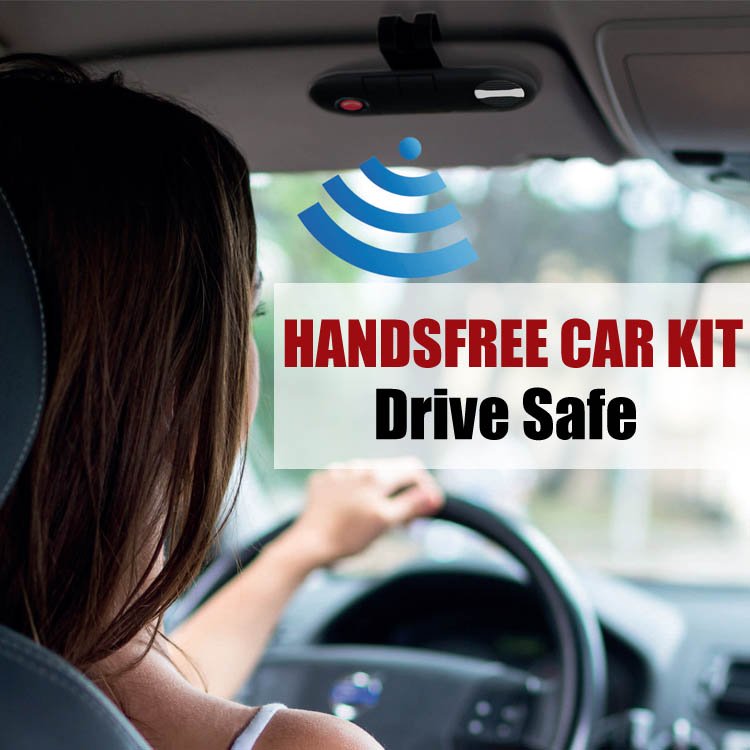 Bluetooth Sun Visor Speakerphone Handsfree Car Kit with Voice Control and Multipoint Technology