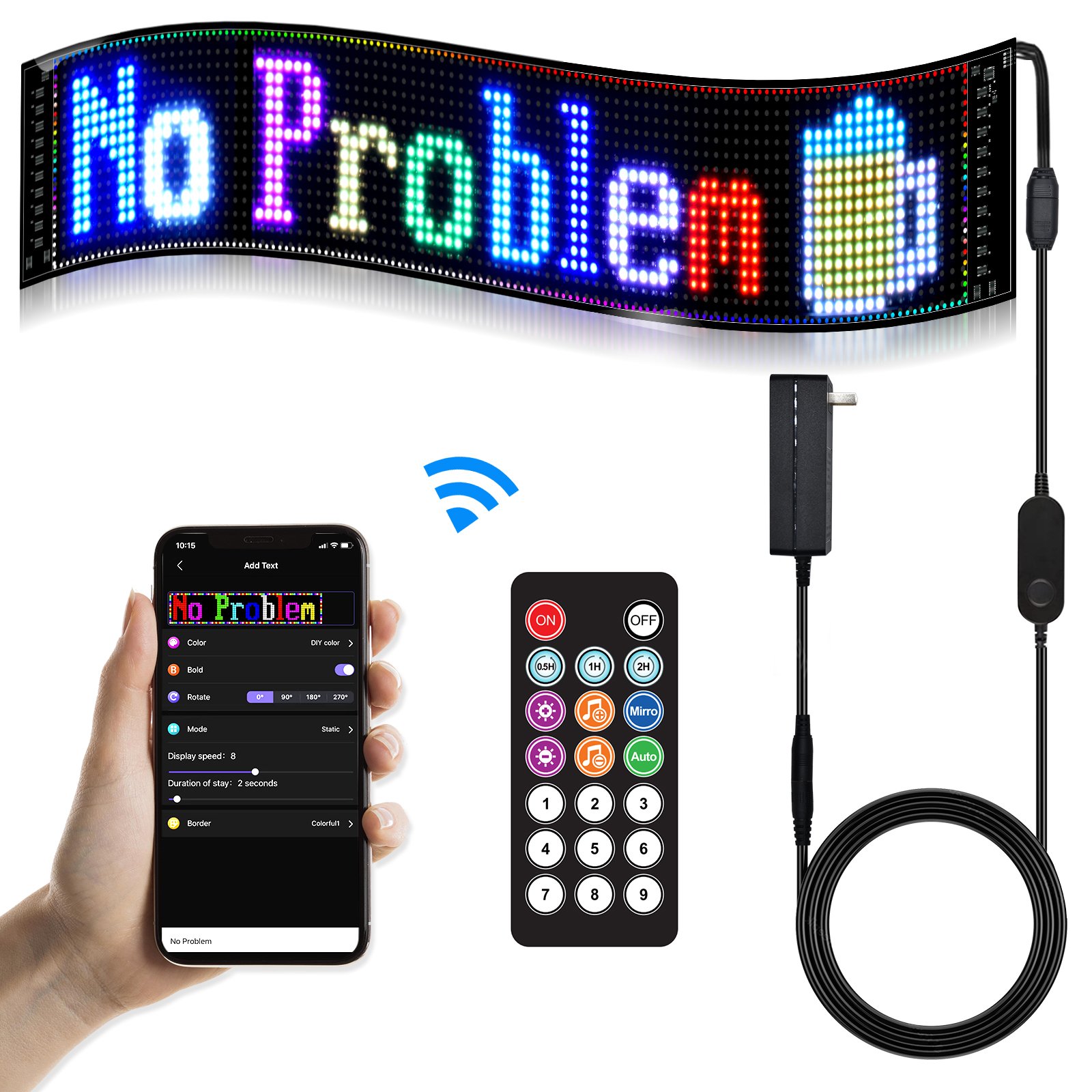 Lightweight Led Flexible Display bluetooth Control Led Display Banner Cube Screen Advertising Digital Signage
