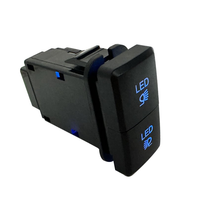 Dongguan Weihua Auto Parts 12V Dual Button Switch LED1 LED2 Car Fog Light Switch Toyota Land Cruiser FJ Cruiser HIACE HILUX New