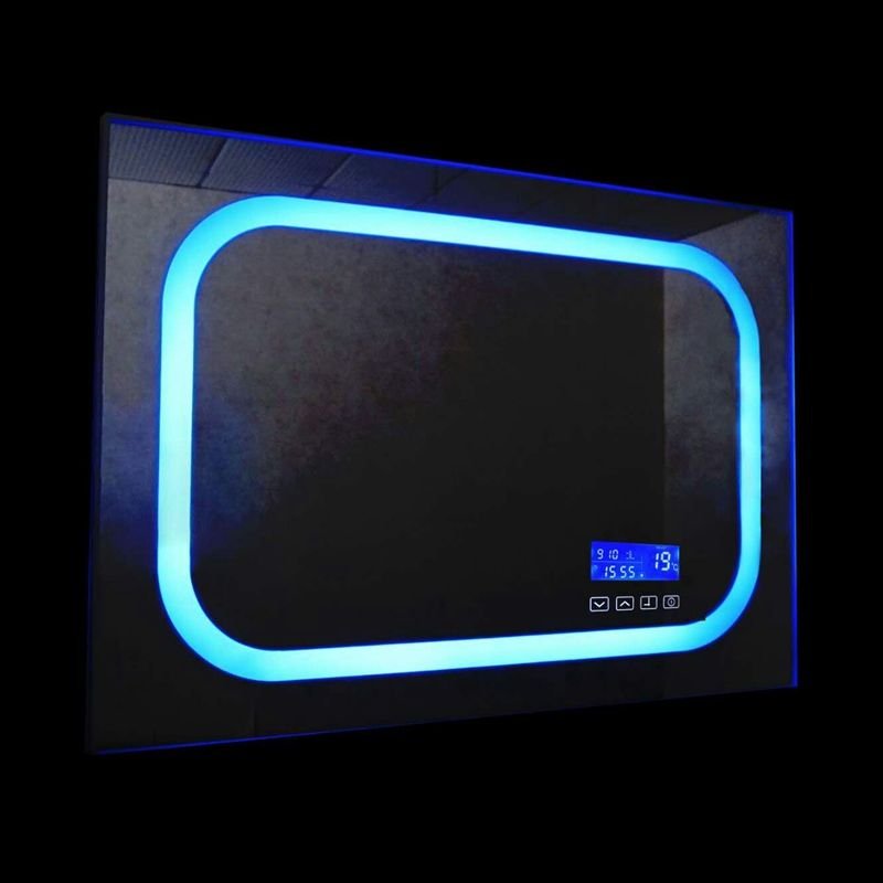 12V 4-Key Bathroom Wall Defogger Smart Temperature Time Control Dimming LED Light Touch Sensor Auto Switch