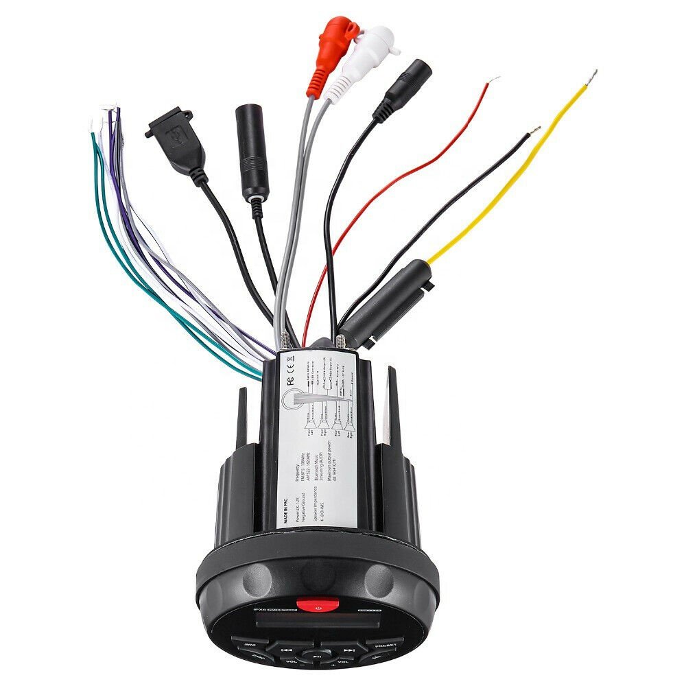 Marine Audio System Stereo Speaker Set for Boat Car ATV UTV Golf Cart RV