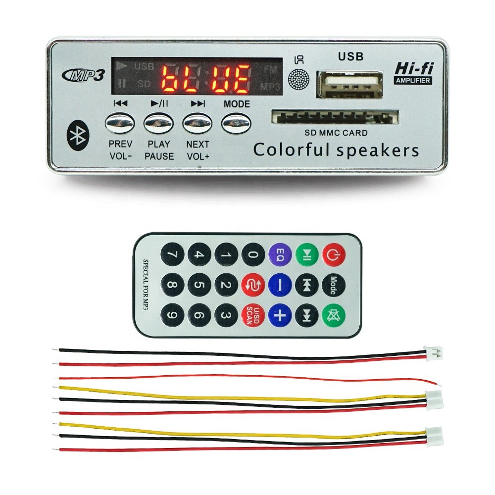 SD Card Bluetooth MP3 Player Bluetooth Speaker Module Kit Car FM Radio PCB Circuit Decoder Board 12V