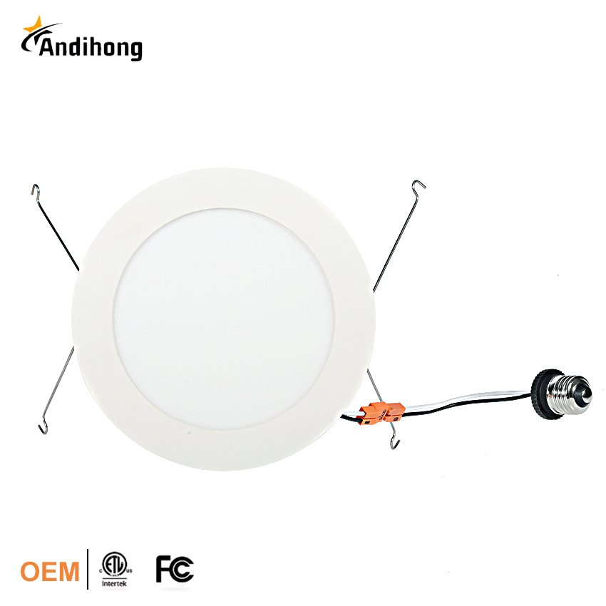 Smooth 6 Inch Dimmable Recessed Can Lights TP24 E26 Connectors Retrofit LED Downlight for Ceiling