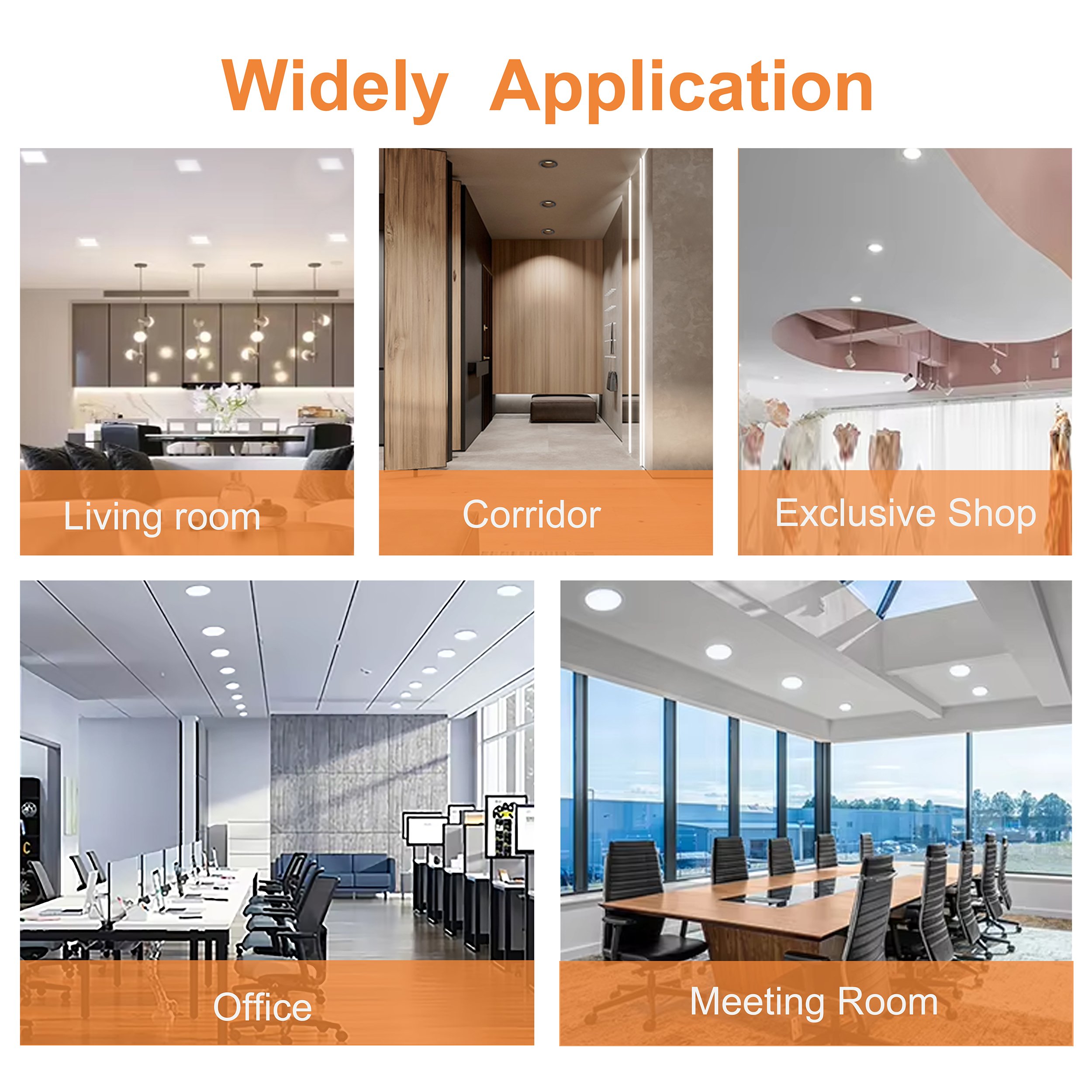 Smooth 6 Inch Dimmable Recessed Can Lights TP24 E26 Connectors Retrofit LED Downlight for Ceiling