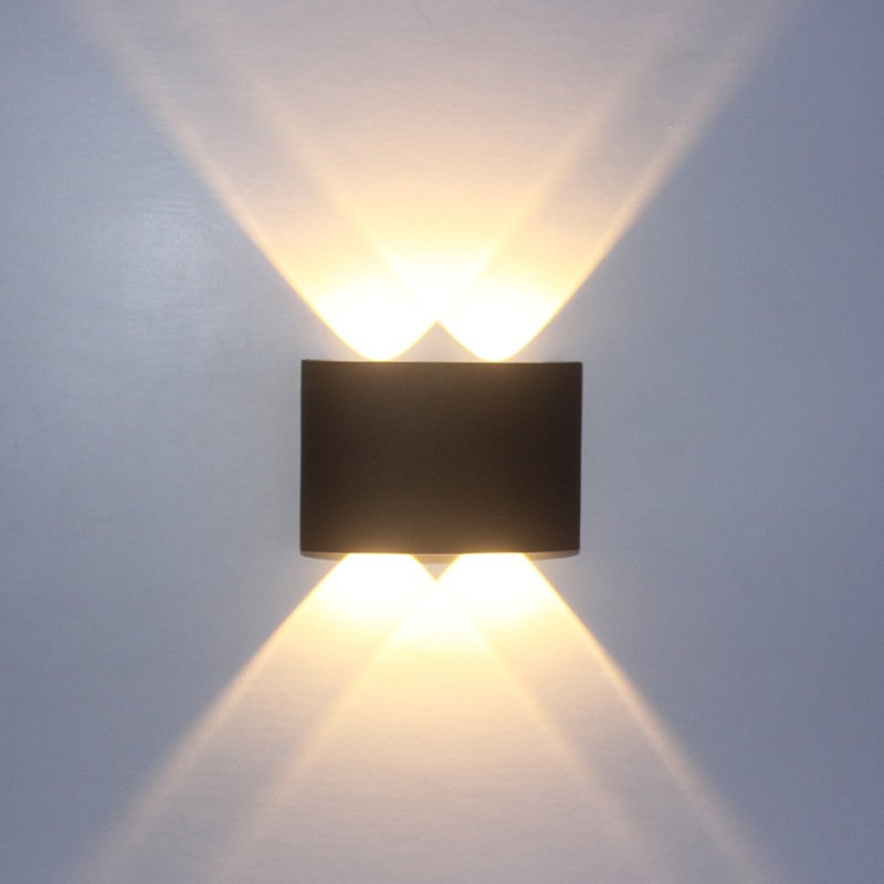 LNJAMI 2W Aluminum Indoor Wall Lamps Curved LED Wall Light Modern for Home Decoration