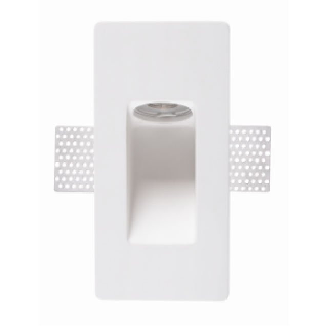 GW07024 Morden Art Embedded LED Stairs Gypsum Wall Lamp 3W Recessed Square Trimless Steps Decor Plaster Wall Light