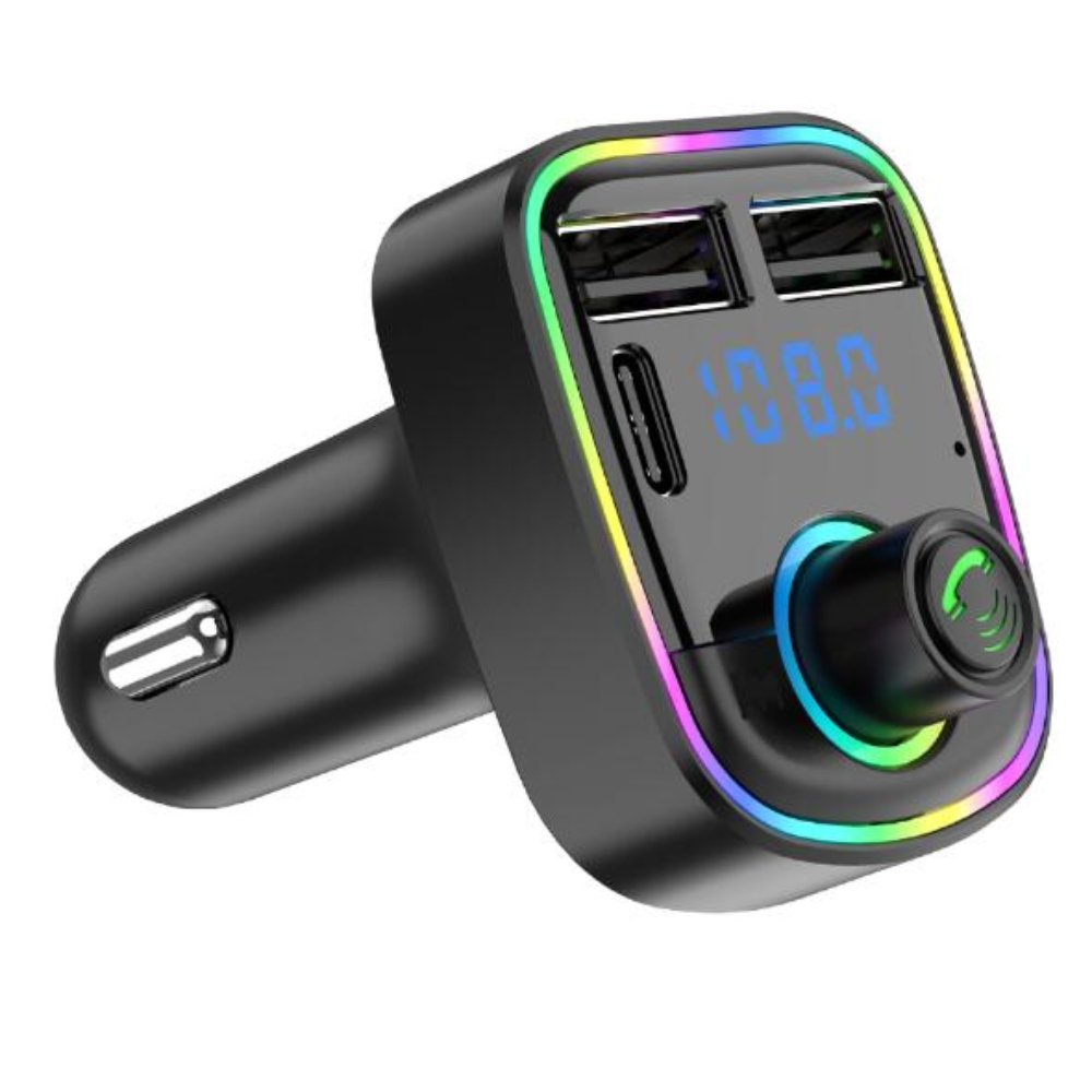 5V3.1A Dual USB with Type-C Port Car Charger BT5.3 Car MP3 Player Wireless FM Transmitter BT Handsfree Call Car Kit