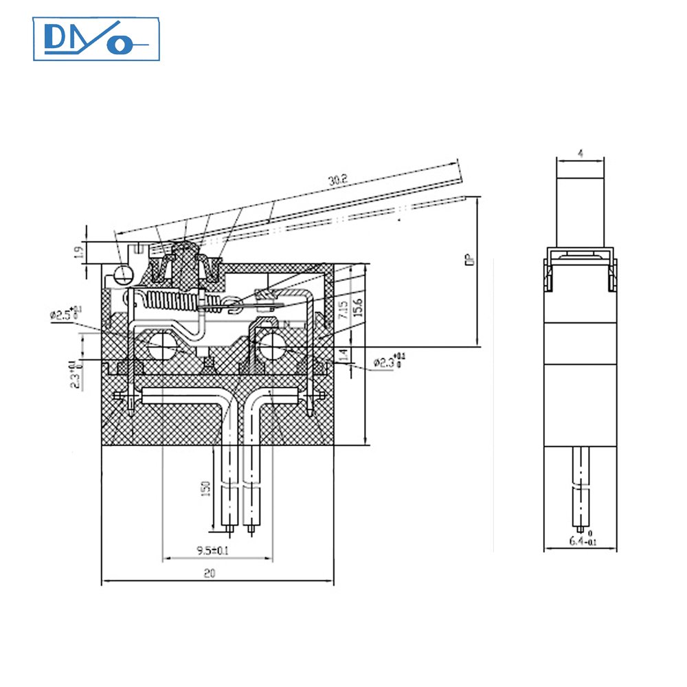DONGNAN Wholesale Price Micro Switch Long Lever Limit Switch Waterproof Dustproof SPDT NC IP67 5A 125VAC Miniature Micro Switch