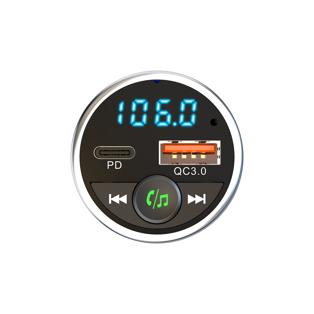 48W Car Charger Bluetooth Car Fm Transmitter , Bluetooth Car Kit Modulator Fm Transmitter