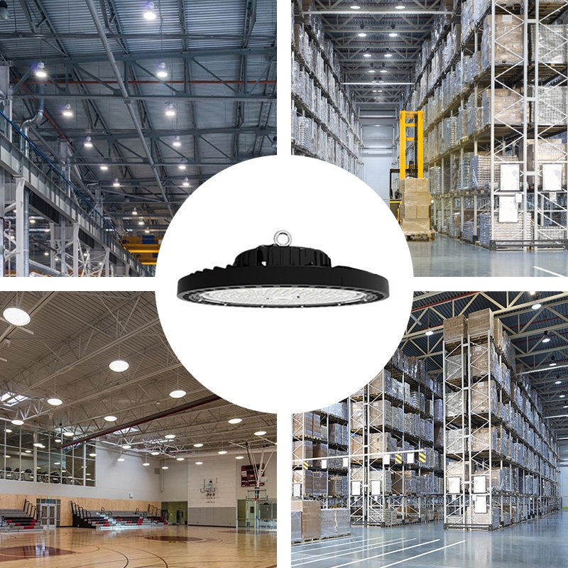 In Stock Highbay Lamp High Brightness 130lm/W 100w 150w 200w Led UFO High Bay Light for Factory Warehouse Industrial Lighting
