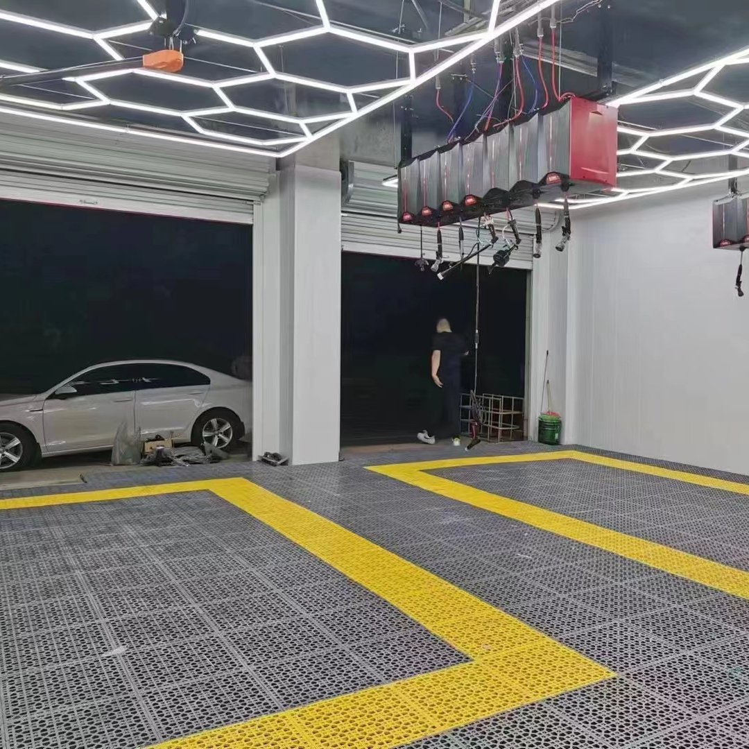 Honeycomb Auto Detailing Products Light Bar Hexagrid Lighting for Car Wash Station Garage Ceiling Design Hexagon Led Lights
