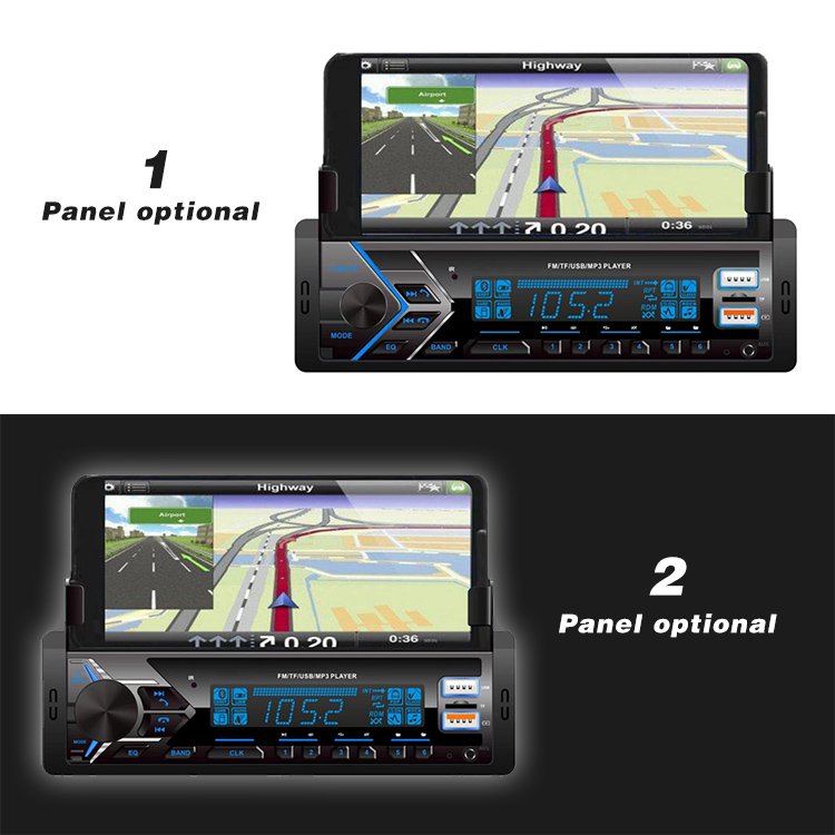 Nice Price 1 Din 2usb Multimedia Car Tape Mp3 Player BT Remote Phone Holder Car Audio System