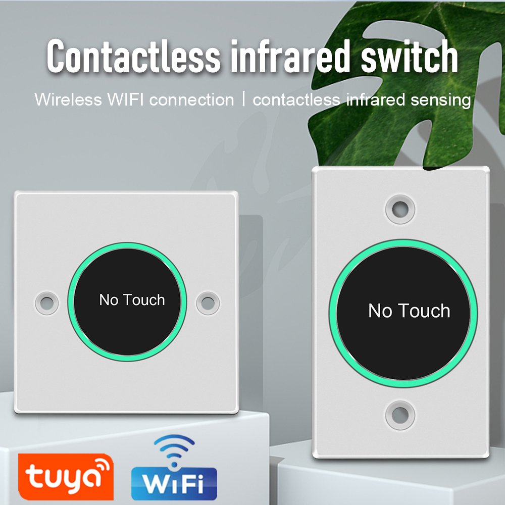 Access Control Smart Swll Switch Tuya Wifi Door Exit Push Release Button Contactless Infrared Induction Auto Switches