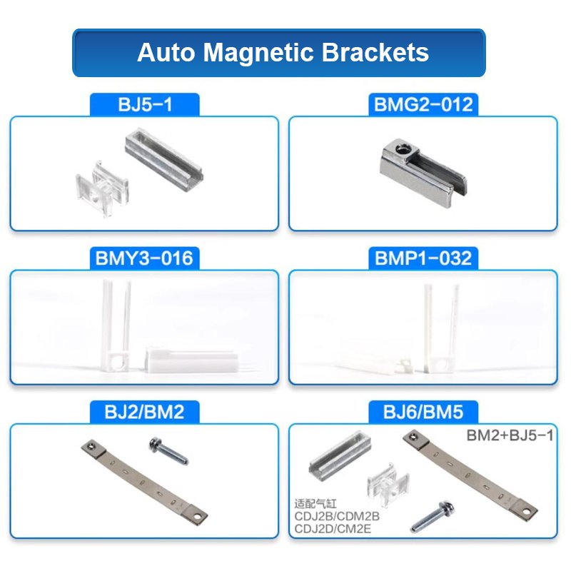 Magnetic Sensor Auto Switch Mounting Brackets BJ5-1/BMG2-012/BMY3/BMA2/BM5 BJ6-010-016-020-25-32