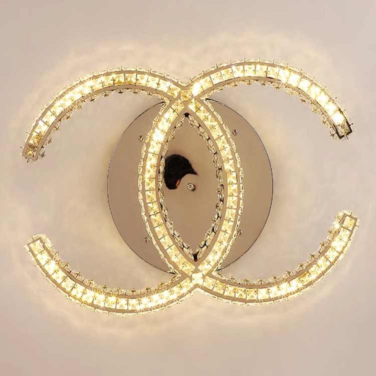 Double C Living Room Bed Room Lighting Indoor Lighting Led Modern Led Crystal Ceiling Light