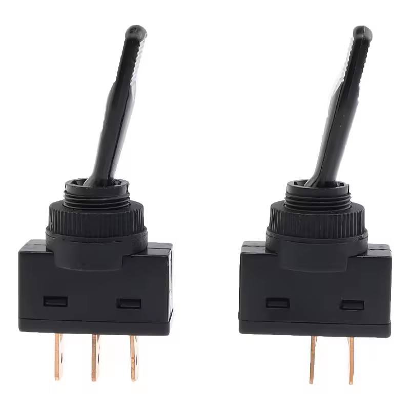 ASW-13D 12 Volt SPST 2/3 Pin Long Actuator 20A LED Toggle Switch with Light for Car Truck Auto