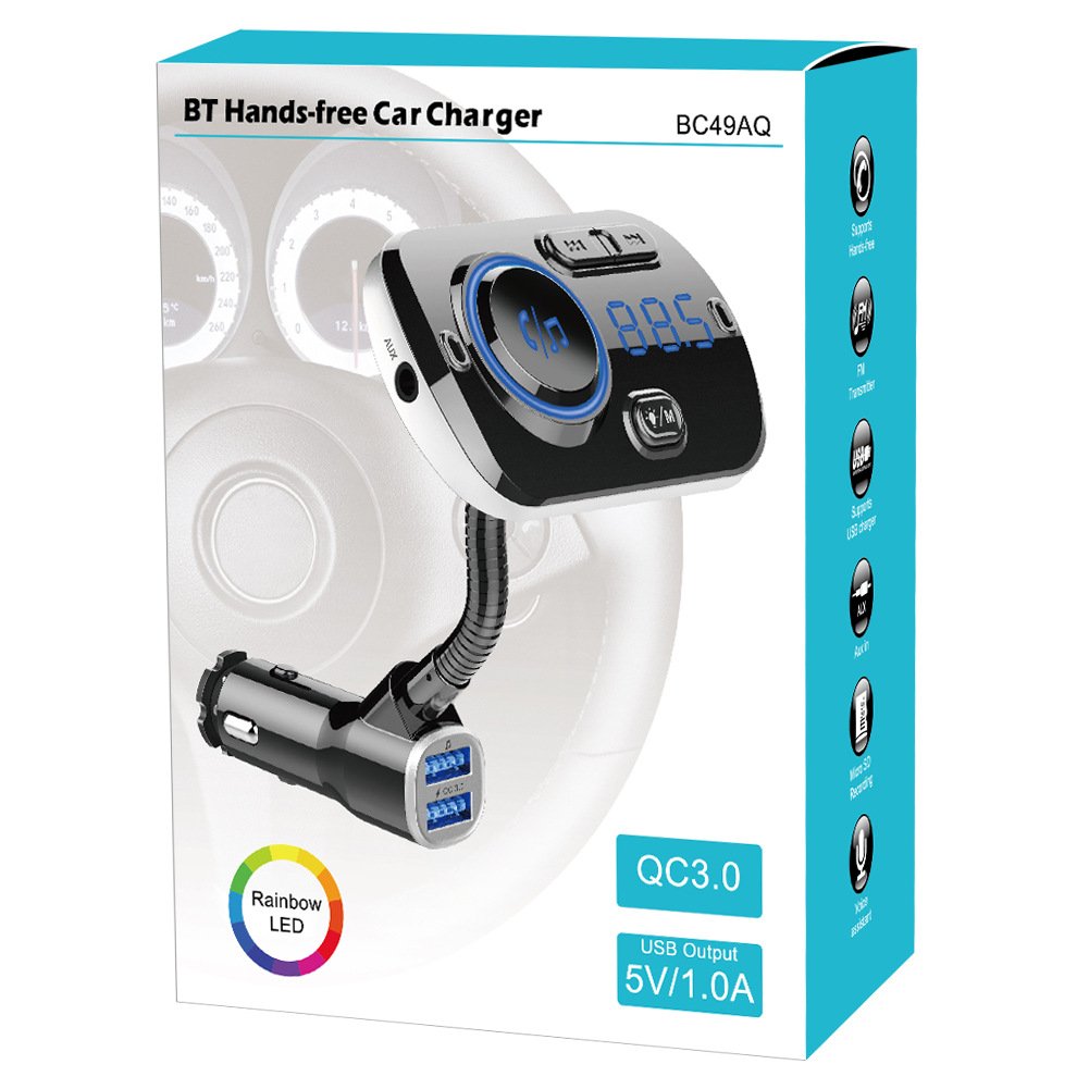 Factory Wholesale Bluetooth MP3 Player FM Transmitter Fast Charging Car Charger Phone Handsfree Kit