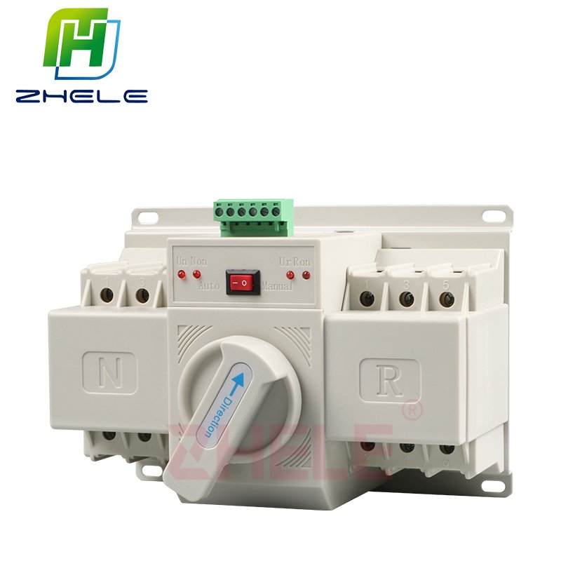 Dual Power Automatic Manual Transfer Switch 2P 3P 4P 16A 20A 32A 40A 63A ATS Changeover Switching Automatic Transfer Switch