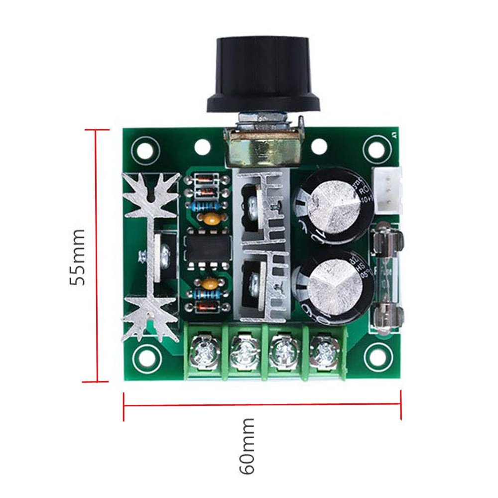 DC 12V 24V 30V 40V 13KHZ Auto PWM DC Motor Speed Regulator Governor Speed Controller Switch 10A 50V 1000uF