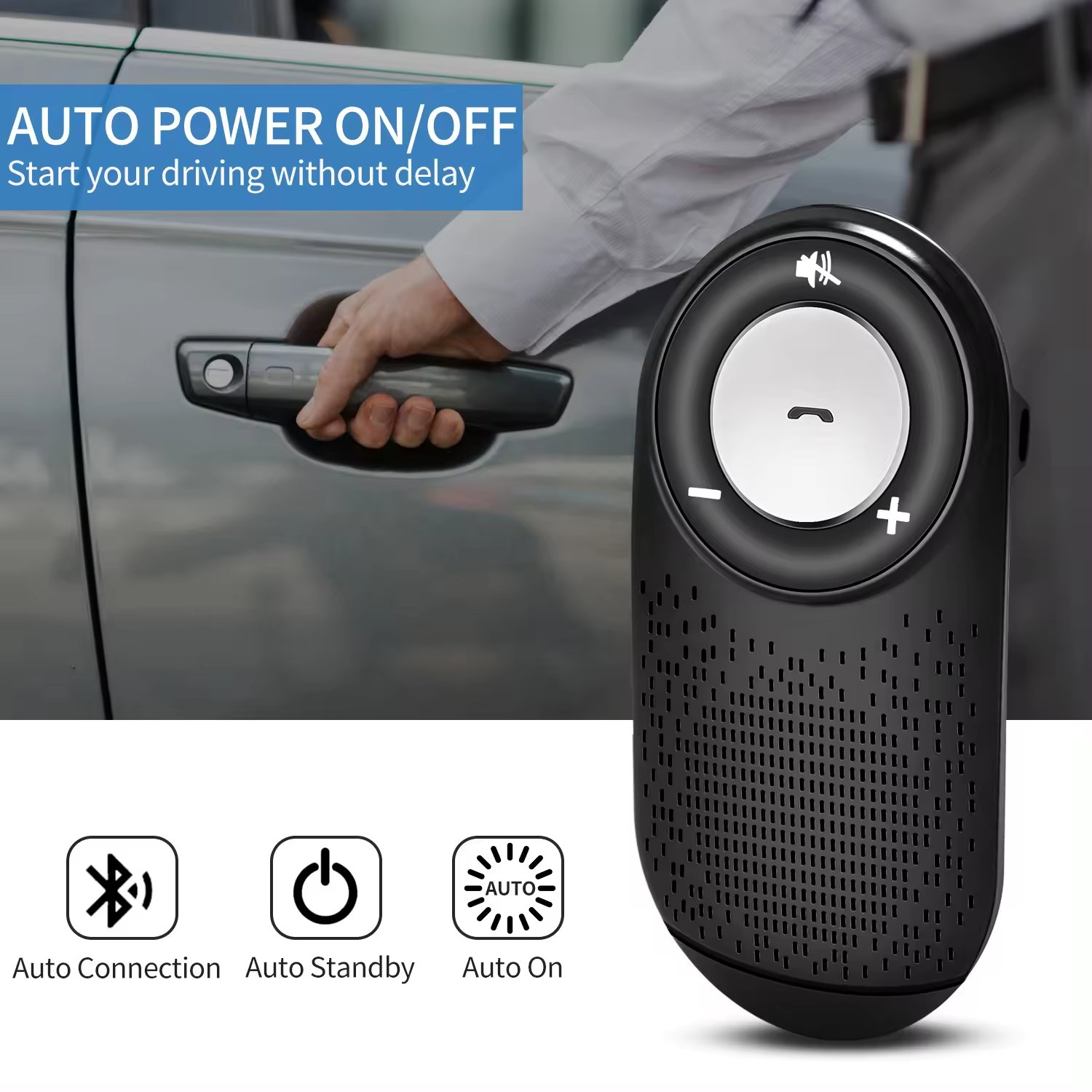 T828 Wireless Speakerphone Multi-point Multipoint Connection Hands-free BT Speaker Bluetooth Handsfree Car Kit
