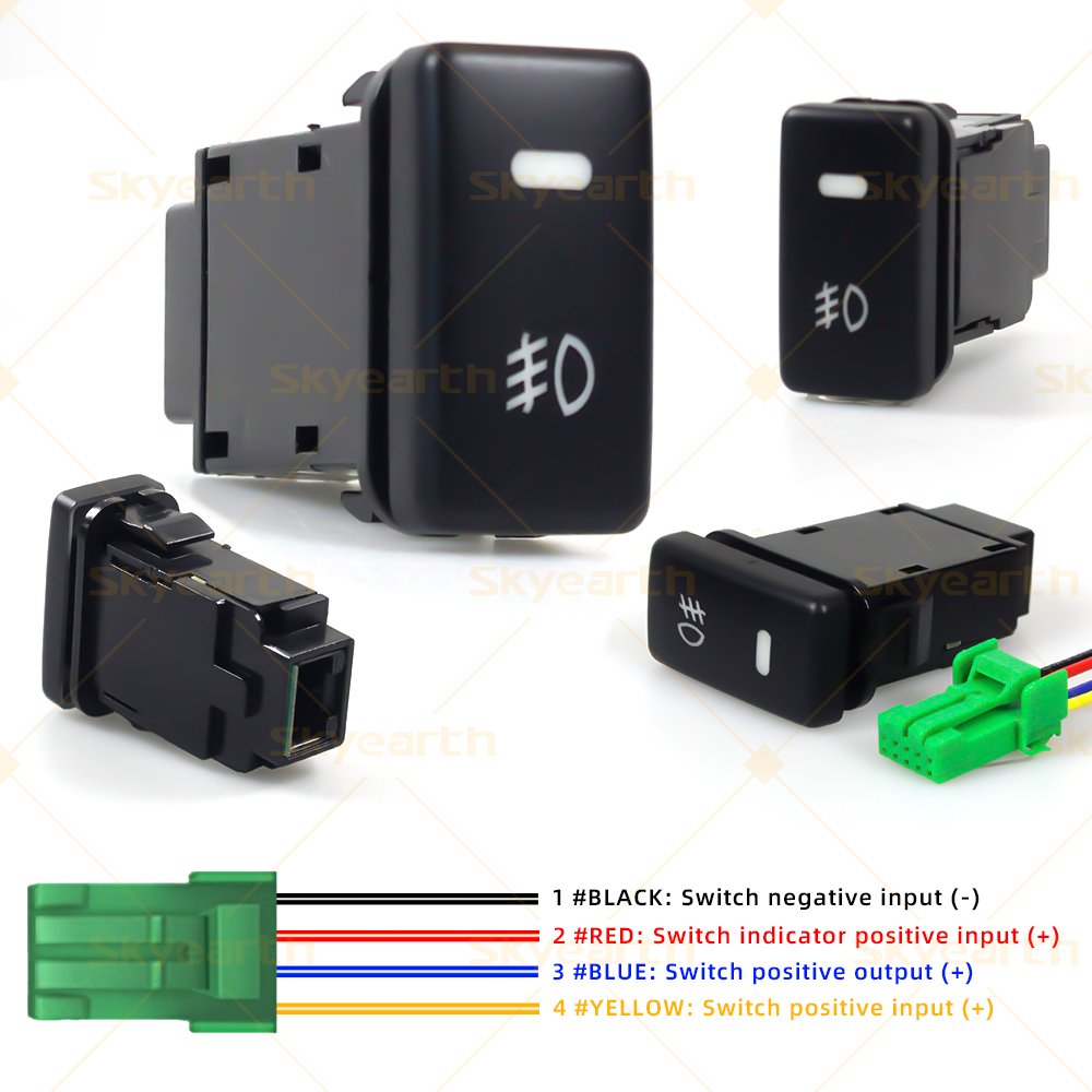 FOG LIGHT Push Button Switch for Toyota Tacoma 4Runner Fortuner FJ Cruiser Highlander Tundra Prado Land Cruiser 100 Series