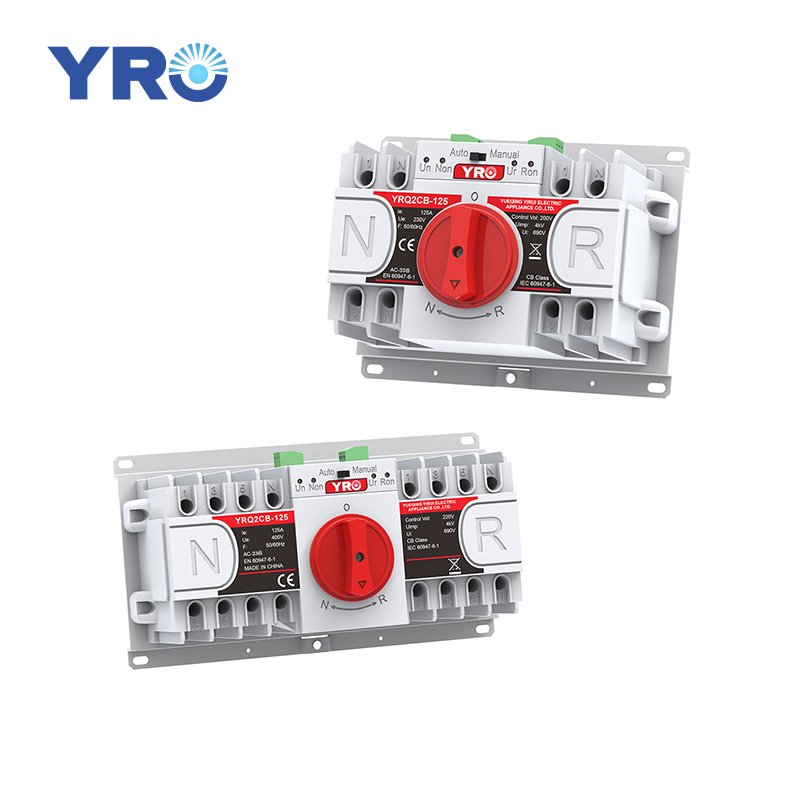 YRO Dual Power Transfer Switch Electric Device 125A Automatic Transfer Switch for Solar System Auto Changeover Switch Factory