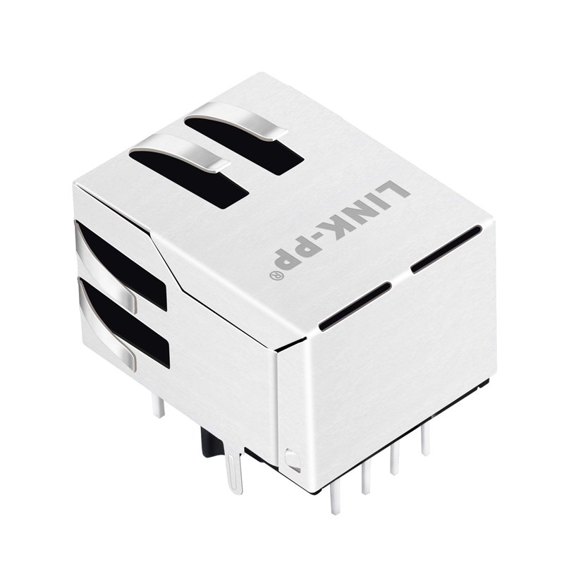 RB1-165BAK1A Tab Down 1000 Base-T PCB Mount LED Transformer RJ45 Modular Rj45 Pcb Jack Shielded