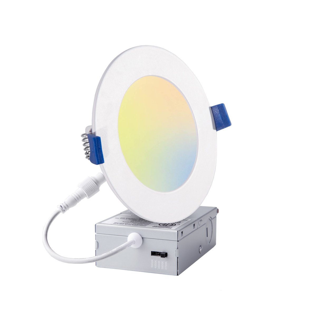 ETL Energy Star IC Rated Factory Dimmable 5CCT Ultra Thin LED Recessed Ceiling Light 4 Inch Slim Panel Light