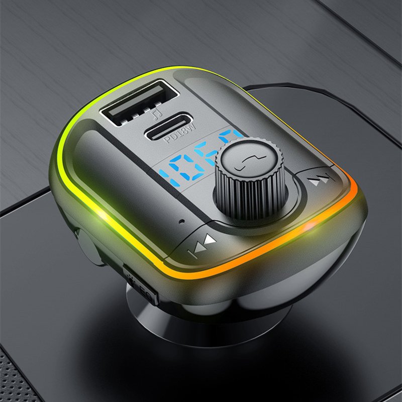 2024 HG Factory Direct QC3.0 Fast Charger 7-Color Display T829 Bluetooth FM Transmitter Portable Car USB Connection MP3 Player
