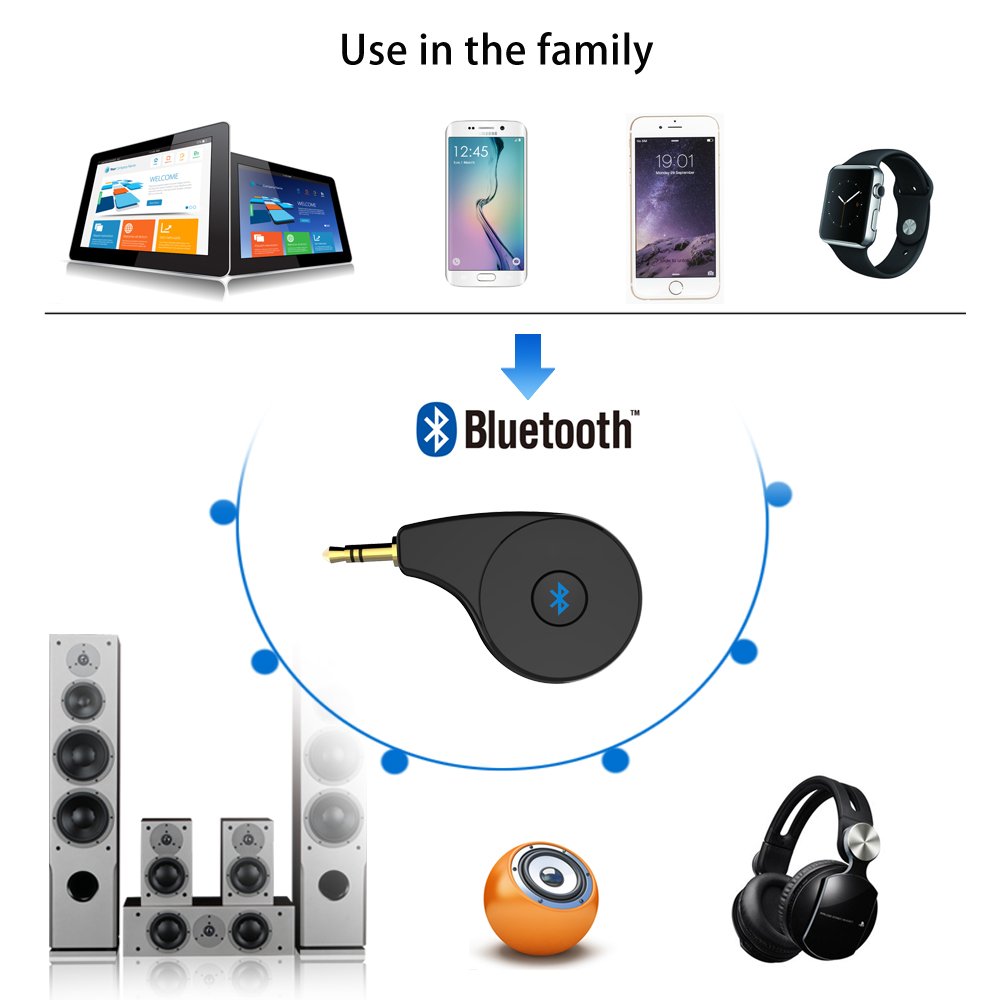 Easy Operation 3.5mm Car bluetooth Receiver Stereo Audio Bluetooth Receiver Car Kit Hand-free Radio in Home Audio Accessories