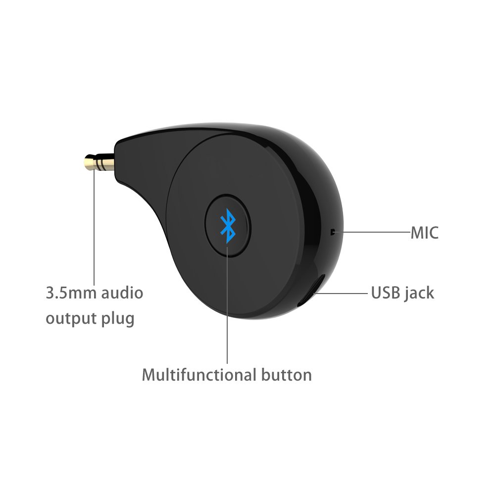 Easy Operation 3.5mm Car bluetooth Receiver Stereo Audio Bluetooth Receiver Car Kit Hand-free Radio in Home Audio Accessories