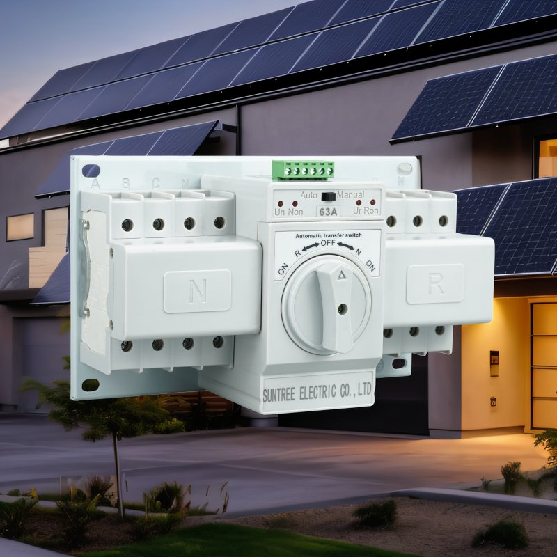 Suntree Automatic Transfer Switch for Generator 40A 50A 63A 100A 400V Change Over Switch Automatic