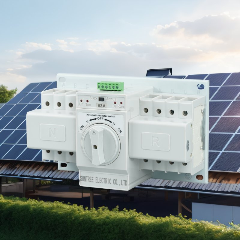 Suntree Automatic Transfer Switch for Generator 40A 50A 63A 100A 400V Change Over Switch Automatic