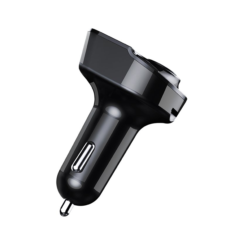 BT 5.0 Music Audio Player Wireless Handsfree Car Kit Car FM Transmitter with Dual USB Fast Charging