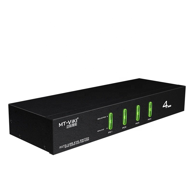 Mt-Viki Automatic Usb Vga 4 Port Kvm Switch With Audio Output