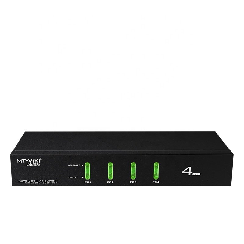 Mt-Viki Automatic Usb Vga 4 Port Kvm Switch With Audio Output